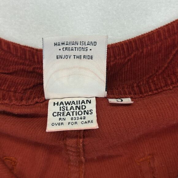 HIC Hawaiian Island Creations Vtg Corduroy Shorts Size 26" Stripe 90s Cotton HTF - Picture 8 of 16